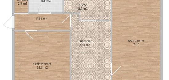 Ruhige, charmante, frisch renovierte 3-Zimmer-Wohnung im Zentrum von Triftern