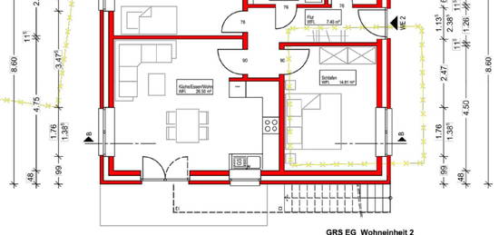 3 Zimmer Mietwohnung Erstbezug Erdgeschoss mit Gartenanteil