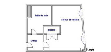 Studio 1 pièce 23 m²