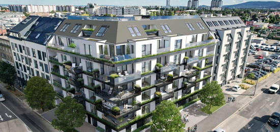 TOP Neubauprojekt! Ideale, hofseitige Kleinwohnung mit Loggia und Terrasse + Beste Anbindung und Infrastruktur + Garagenplatz optional! Jetzt Vorteile zum Projektstart sichern!