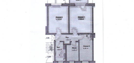 3 Raum Wohnung mit Balkon in Bad Frankenhausen