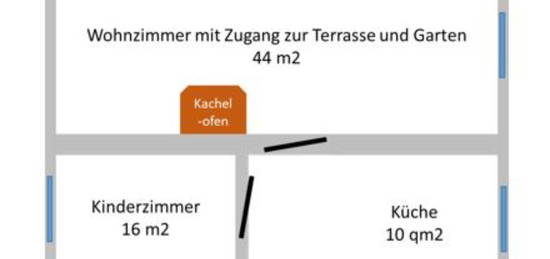 Wohnung Bodenwöhr 2 SZ 1 WZ Kü Bad Terrasse