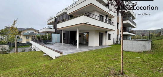 SUPERBE T2 MEUBLE AVEC 170M2 DE TERRASSE ET JARDIN - THONON LES