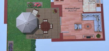 2-Zimmer Wohnung im EG inkl. Garten+Tiefgaragenstellplatz