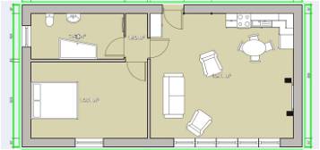 Exklusive, modernisierte 2-Raum-Terrassenwohnung mit geh. Innenausstattung