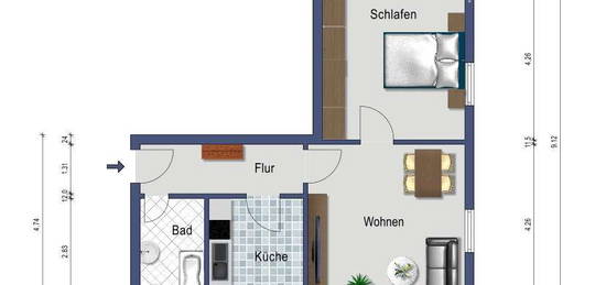 Erstbezug nach umfassender Modernisierung - helle 2,5-Zimmer-Wohnung