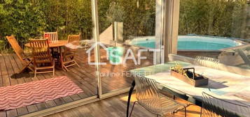 Loft-T4 bis en Duplex 123m2 avec jardin 154m2, piscine et garage