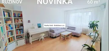 prenájom RUŽINOV - Štefunkova 60 m² - z a r i a d e n ý , voľný od 16.12.2024