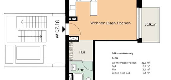 Neubau Einzimmerwohnung mit Balkon und EBK in Leinfelden-Echterdingen