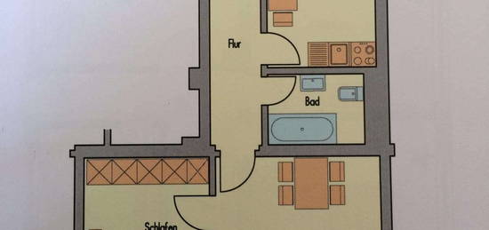 Exklusive, sanierte 2-Raum-Wohnung mit gehobener Innenausstattung in Würzburg