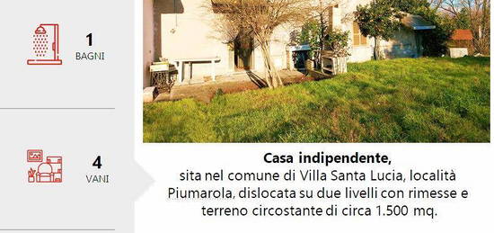 Casa indipendente su 2 livelli+terreno