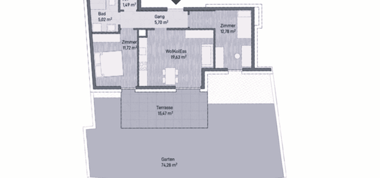 Neubauprojekt in Graz, Jakomini - Moderne Eigentumswohnung (56m²) mit Terrasse und Garten! Provisionsfrei