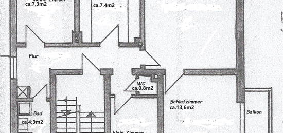 Wohnung in Dortmund–Derne zu vermieten.