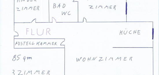 85 qm Erdgeschoss Wohnung