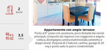 Attico con 2camere,2bagni,cantina,terrazzo+garage