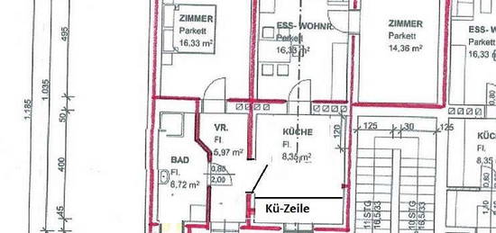 Grüne Gasse!! 73,7m², 3-Zi-Whg., WG-fähig, Allgemein-Garten f. Gartenfreaks! € 760,-- inkl. BK