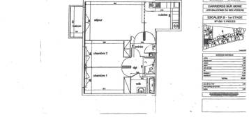 Appartement  à vendre, 4 pièces, 2 chambres, 64 m²