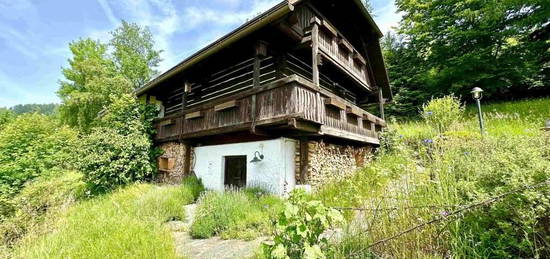 Idyllische Almhütte mit eigener Sauna auf 1.200 Meter Seehöhe mit atemberaubendem Weitblick auf die Koralm in wunderschöner Lage nahe dem Kärntner Klopeiner See