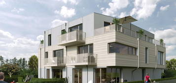 Neubau! 2-Zimmer-Wohnung mit Terrasse + Garten ca. 47 m² im Erdgeschoss in Gartenstadt-Trudering