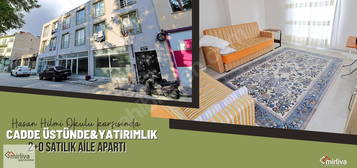 HASAN HİLMİ OKULU KARŞISI CADDE ÜZERİ&YATIRIMLIK 2+0 AİLE APARTI