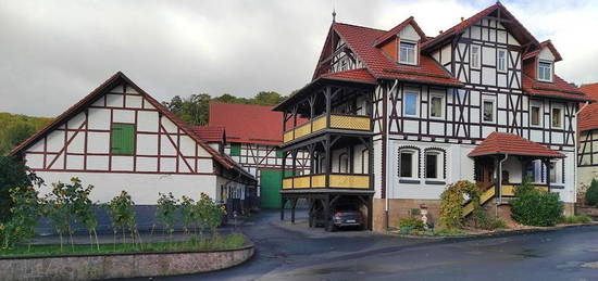 Großes Wohnhaus auf drei Etagen mit landwirtschaftlichen Gebäuden, Wald+Flächen ca. 20 ha, Inventar