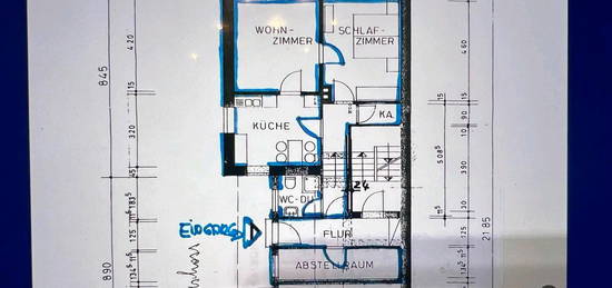 Zentrale 2-Zimmer Wohnung in Kleinlindenen