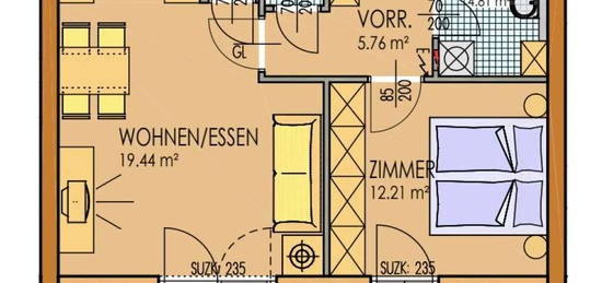 VIKTRING - neuwertige 2 Zimmer Wohnung zu vermieten