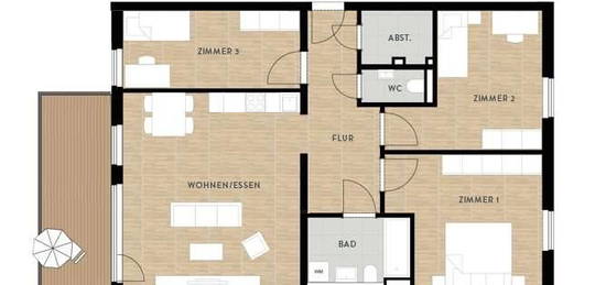 4-Zimmerwohnung +Einbauküche +PKW-Stellpl in 65550 Limburg-Linter