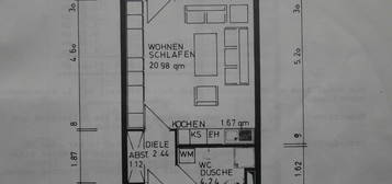 Exklusive 1-Zimmer-Wohnung mit Einbauküche und Balkon in Eppelheim