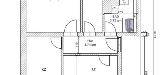 3 Zi. Wohnung Garten (Garage)