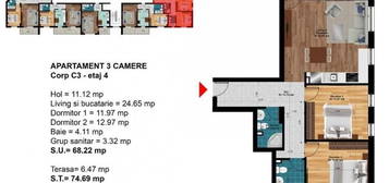 Apartament 3 Camere in apropiere de Metrou Breceni si D Leonida