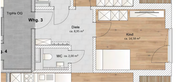 Lichtdurchflutete 3-Zimmer-Wohnung mit Einbauküche und großem Balkon