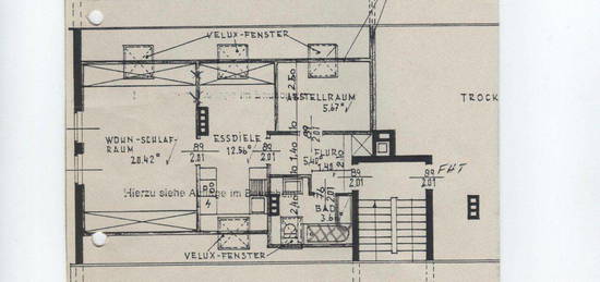 teilmöblierte Dachgeschosswohnung