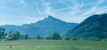 Modernes Einfamilienhaus mit sonnigem Garten und Bergblick