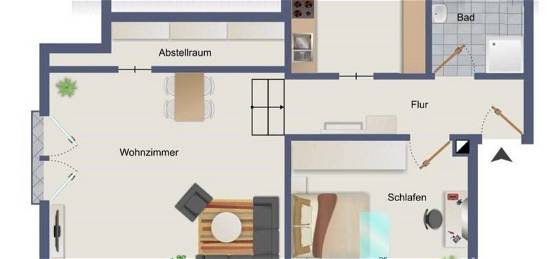 Schicke 2-Zimmer-Dachgeschosswohnung in Fulda-Dietershan