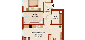 ERSTBEZUG 3-Raum-EG-Wohnung mit EBK, Terrasse & Garten