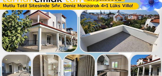 Turhan Emlak'tan Mutlu Tatil Sitesinde Sfr, Deniz Manzaral 4+1 Lks Villa!