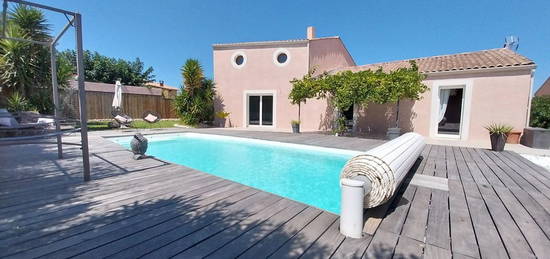 Servian villa Plain-pied 180M² sur 617 M², piscine 8x4