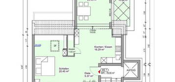 Energieeffizientes (KfW 55) 2,5-Zimmer Penthouse mit Aufzug