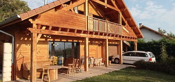 Chalet ossature bois surface 128m² 4 pièces + mezzanine Pelleautier