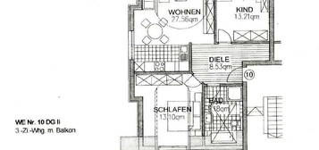 Traumhafte 3-Zimmer-DG-Wohnung, gehobene Ausstattung, Bergpanoramablick, überdachter Balkon und EBK