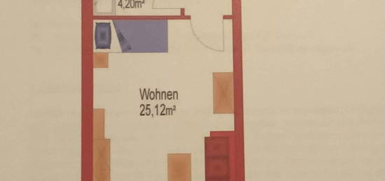 Exklusive 1-Zimmer-Wohnung mit Balkon und Einbauküche in Dietmannsried