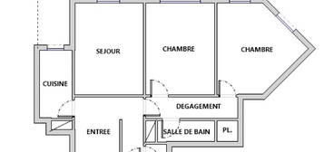 Appartement  à vendre, 3 pièces, 2 chambres, 77 m²