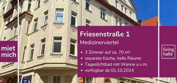 Saniert, stilvoll und charmant – Ihre Altbauwohnung mit Balkon