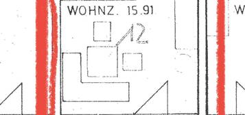 Vollständig renovierte 1-Raum-Wohnung mit Balkon und Einbauküche in Germering