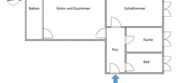 Zentral gelegene 2-Zimmer-Wohnung (Erdgeschoss) in Springe Stadt