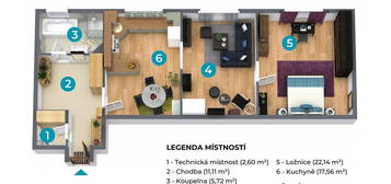 Prodej bytu 2+1 79 m²