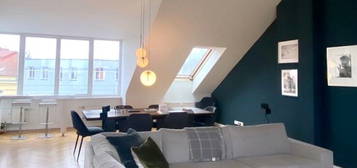 Rooftop Apartment Berlin-Mitte with sunny balcony and elevator (2 Rooms/89m2 - unfurnished)