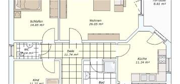 Dreiraum-Wohnung mit Dach – unser Haus-Angebot in Kitzscher – Grundstückspreis inklusive !!!   O 001
