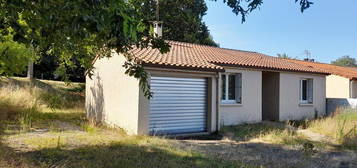 Maison de plain pied avec garage et jardin